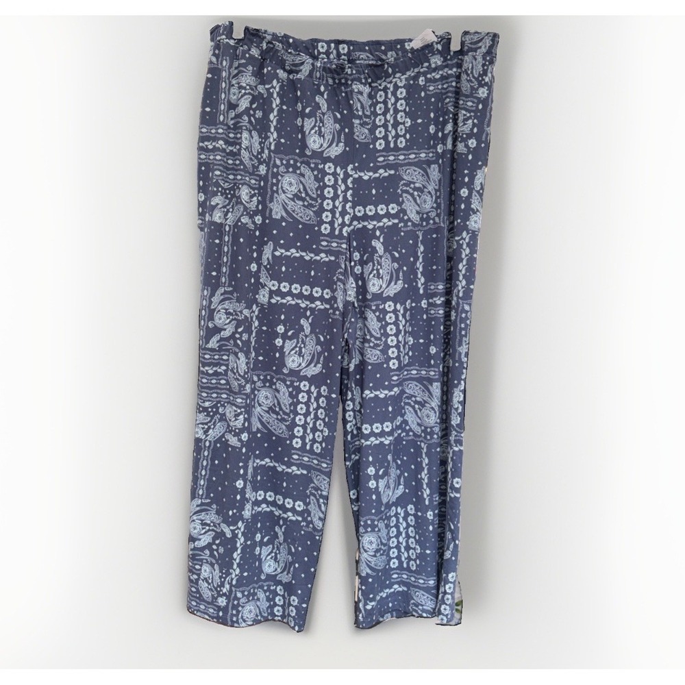 ANY BODY Butter Soft Wide Leg Bohemian Cottage Core Yogi Pull On Pants Women's L